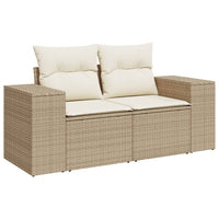 Set Divano da Giardino 8 pz con Cuscini Beige in Polyrattan 3225561