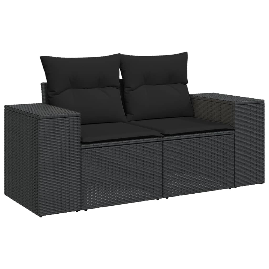 Set Divano da Giardino 10 pz con Cuscini Grigio in Polyrattan 3225591