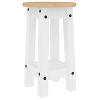 Set da Bar 5 pz Bianco in Legno Massello di Pino 3217077