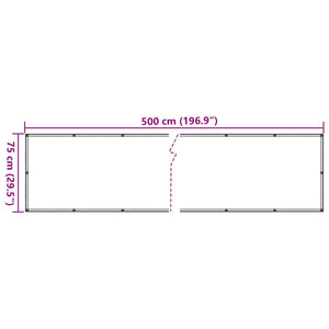 Paravento da Giardino Antracite 500x75 cm in PVC 4005374