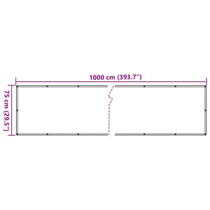 Paravento da Giardino con Aspetto Pietra Grigio 1000x75 cm PVC 4005426