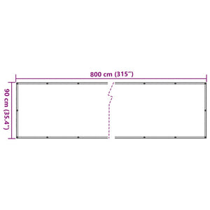 Paravento da Giardino Crema 800x90 cm in PVC 4005449