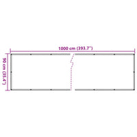 Paravento da Giardino Crema 1000x90 cm in PVC 4005450