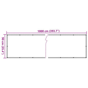 Paravento da Giardino Bianco 1000x90 cm in PVC 4005458