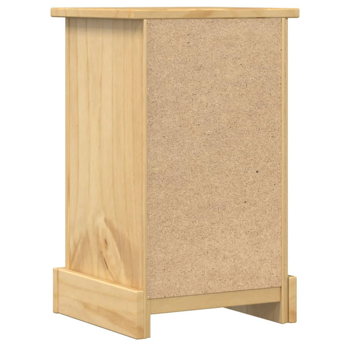 Comodino Corona 35x32,5x58 cm in Legno Massello di Pino 4005653