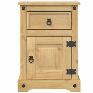 Comodino Corona 45x35x64 cm in Legno Massello di Pino 4005655