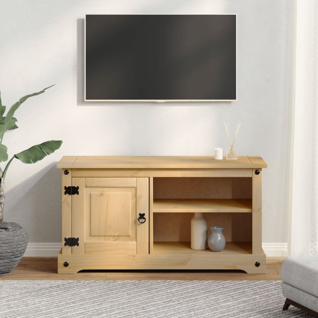 Mobile Porta TV Corona 100x37x52 cm in Legno Massello di Pino 4005667