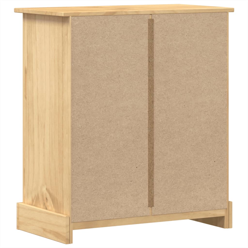 Cassettiera Corona 80x43x91 cm in Legno Massello di Pino 4005670