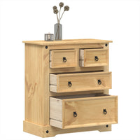 Cassettiera Corona 80x43x91 cm in Legno Massello di Pino 4005670