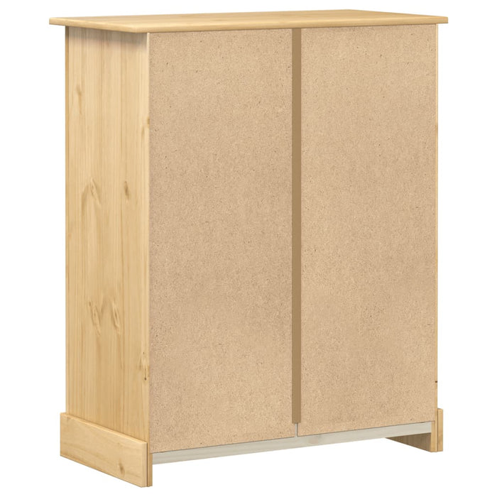 Cassettiera Corona 92x48x114 cm in Legno Massello di Pino 4005674