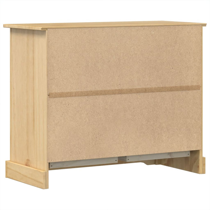 Cassettiera Corona 103x46x83 cm in Legno Massello di Pino 4005678