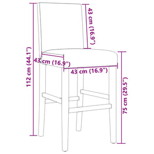 Sedie da Bar 2 pz in Legno Massello di Hevea e Similpelle 4006183