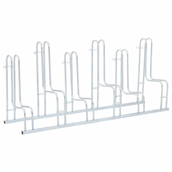 Supporto per 6 Bici da Pavimento Autoportante Acciaio Zincato 4005572