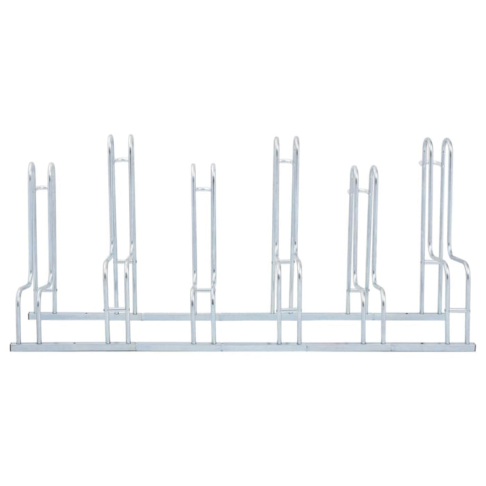 Supporto per 6 Bici da Pavimento Autoportante Acciaio Zincato 4005572