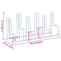 Supporto per 6 Bici da Pavimento Autoportante Acciaio Zincato 4005572