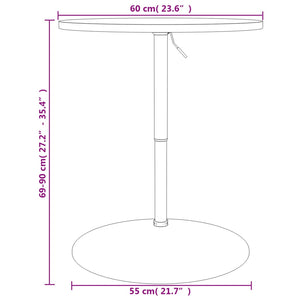 Tavolo Bar Bianco 60x60x90 cm Legno Multistrato Acciaio Cromato 4007194