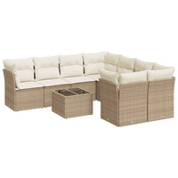 Set Divano da Giardino 9 pz con Cuscini Beige in Polyrattancod mxl 86927