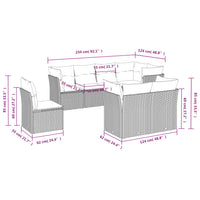 Set Divano da Giardino 8 pz con Cuscini Grigio in Polyrattancod mxl 111999