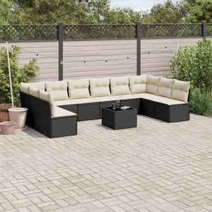 Set Divani da Giardino 11 pz con Cuscini in Polyrattan Nerocod mxl 116351