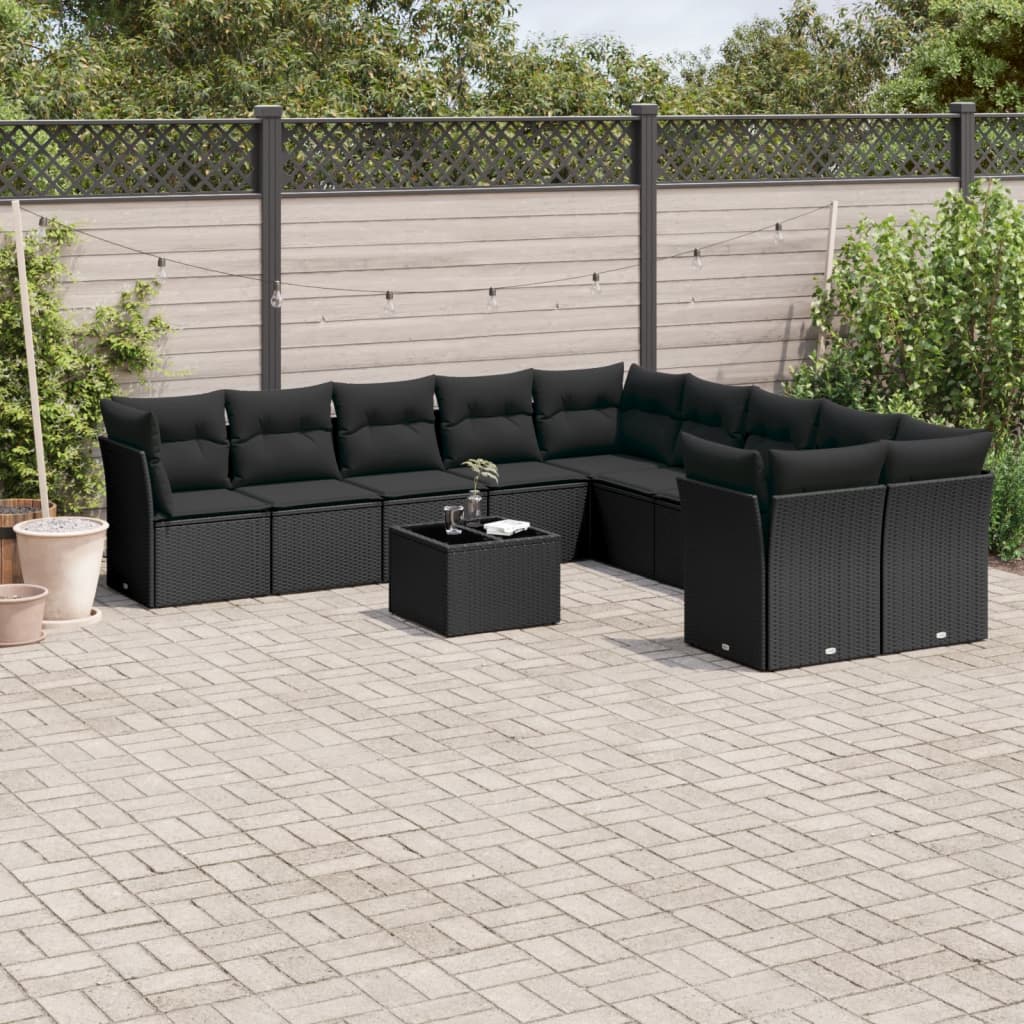 Set Divani da Giardino 11 pz con Cuscini in Polyrattan Nerocod mxl 111283