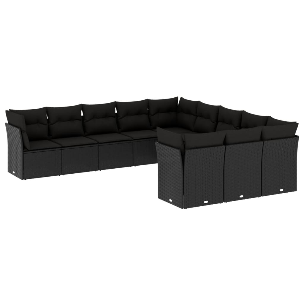 Set Divani da Giardino 11 pz con Cuscini in Polyrattan Nerocod mxl 88000