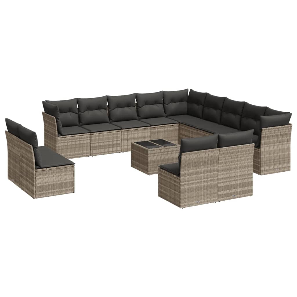 Set Divani da Giardino 14pz con Cuscini in Polyrattan 3250341