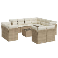 Set Divani da Giardino 12 pz con Cuscini Beige in Polyrattancod mxl 88605