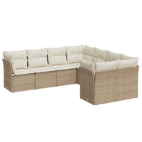 Set Divano da Giardino 8 pz con Cuscini Beige in Polyrattancod mxl 111392