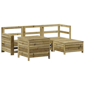 Set Divani da Giardino 5 pz in Legno Impregnato di Pinocod mxl 92721