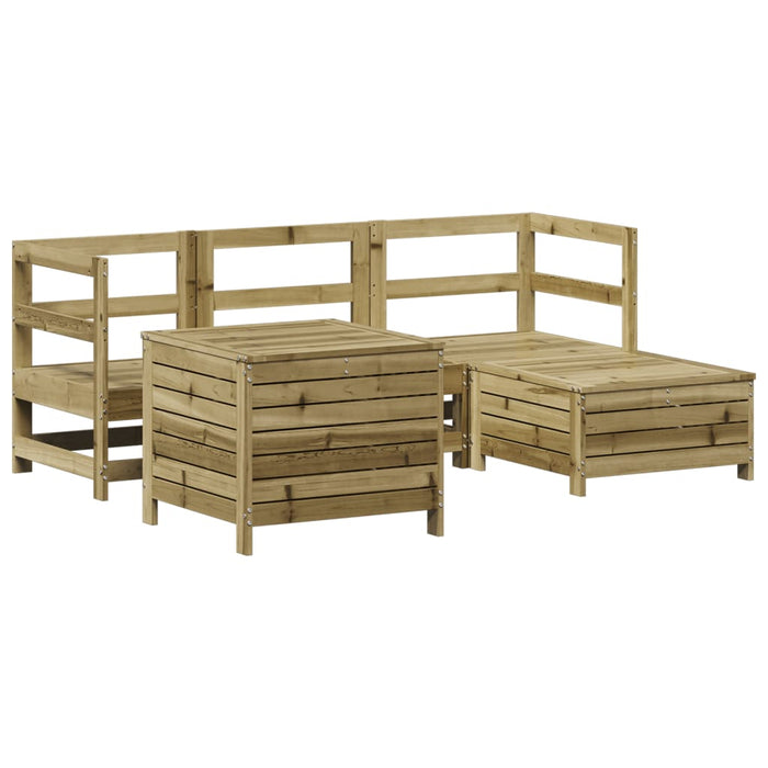 Set Divani da Giardino 5 pz in Legno Impregnato di Pino 3250491