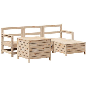 Set Divani da Giardino 5 pz in Legno Massello di Pino 3250496