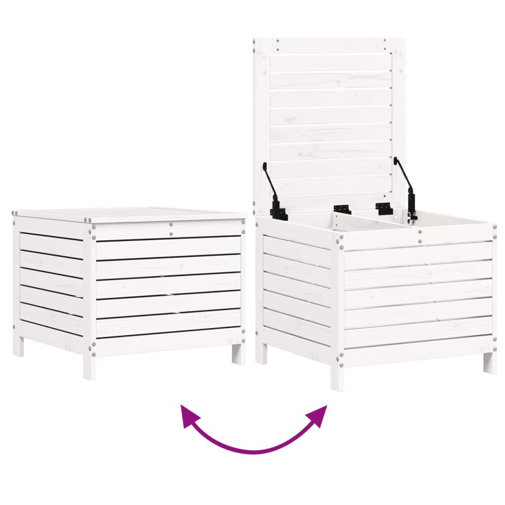 Set Salotto da Giardino 5 pz Bianco in Legno Massello di Pino 3250501