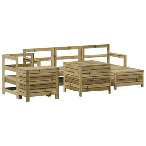 Set Divani da Giardino 7 pz in Legno Impregnato di Pino 3250523