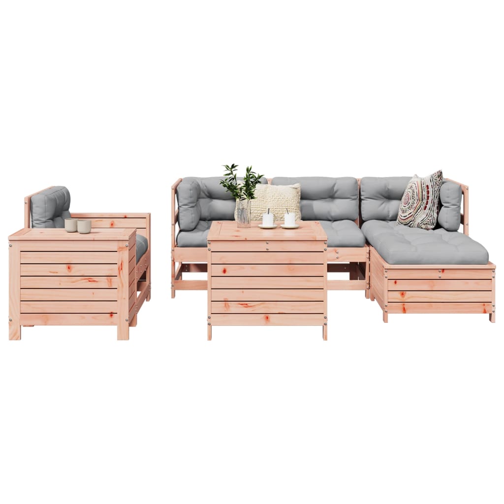 Set Divani da Giardino 7 pz in Legno Massello Abete Douglas 3250526