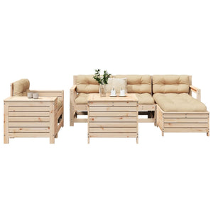 Set Divani da Giardino 7 pz in Legno Massello di Pino 3250532