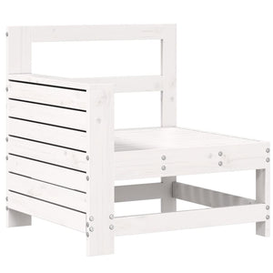 Set Divani da Giardino 7 pz Bianco in Legno Massello di Pino 3250533