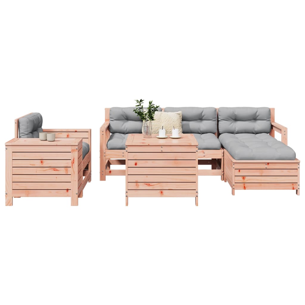 Set Divani da Giardino 7 pz in Legno Massello Abete Douglas 3250534