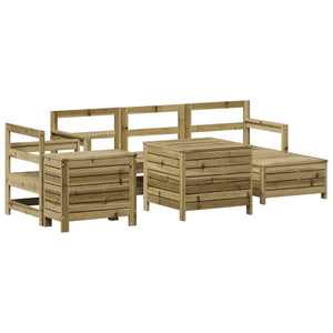 Set Divani da Giardino 7 pz in Legno Impregnato di Pino 3250539