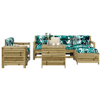 Set Divani da Giardino 7 pz in Legno Impregnato di Pino 3250539