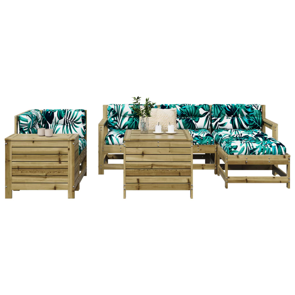 Set Divani da Giardino 7 pz in Legno Impregnato di Pino 3250547