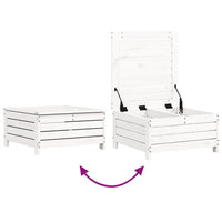 Set Divani da Giardino 7 pz Bianco in Legno Massello di Pino 3250549