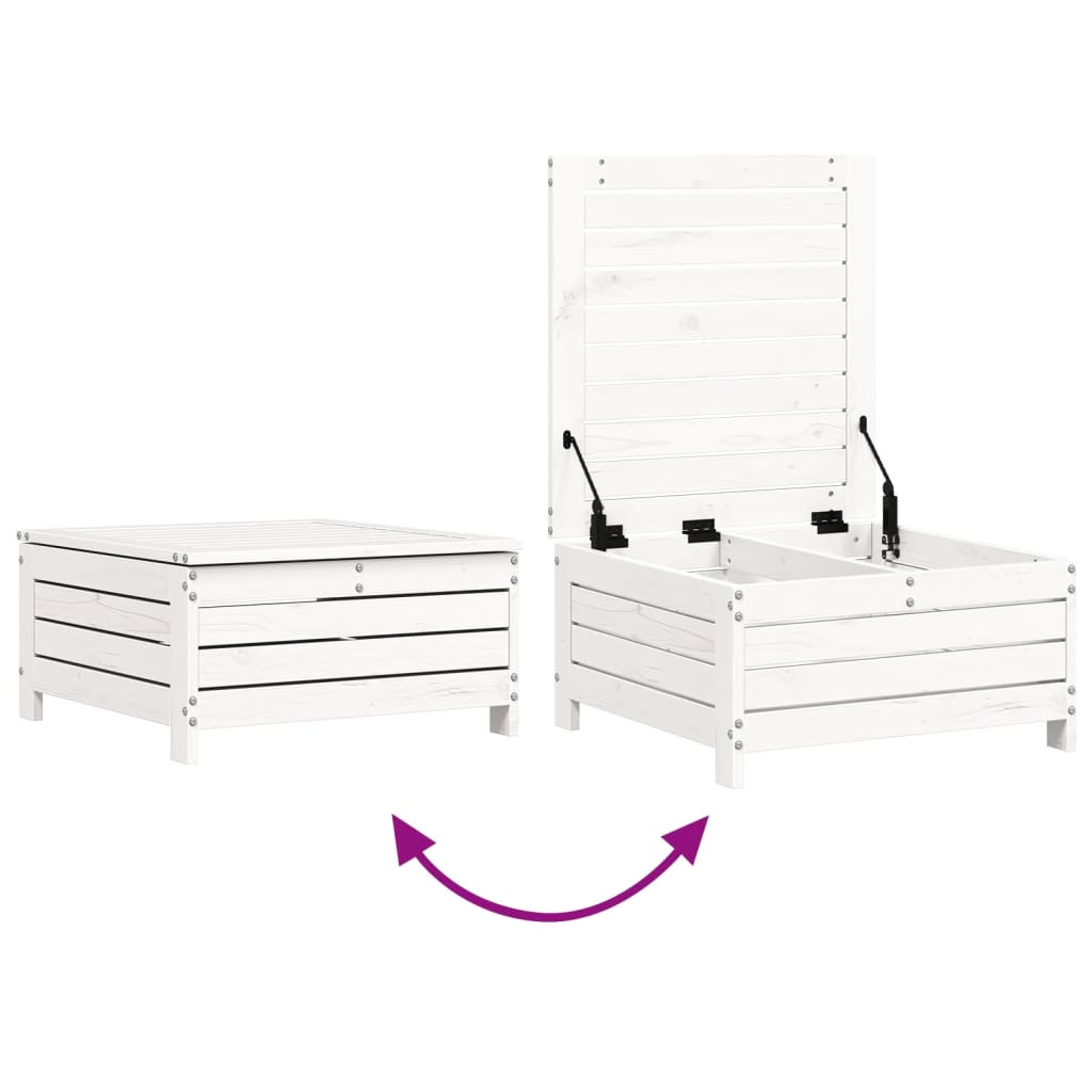 Set Divani da Giardino 8 pz in Legno Massello di Pino Bianco 3250565