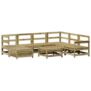 Set Divani da Giardino 8 pz in Legno Impregnato di Pino 3250575