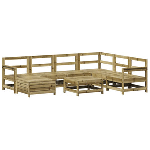 Set Divani da Giardino 8 pz in Legno Impregnato di Pino 3250591