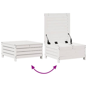 Set Salotto Giardino 8pz con Cuscini Bianco Legno Massello Pino 3250593