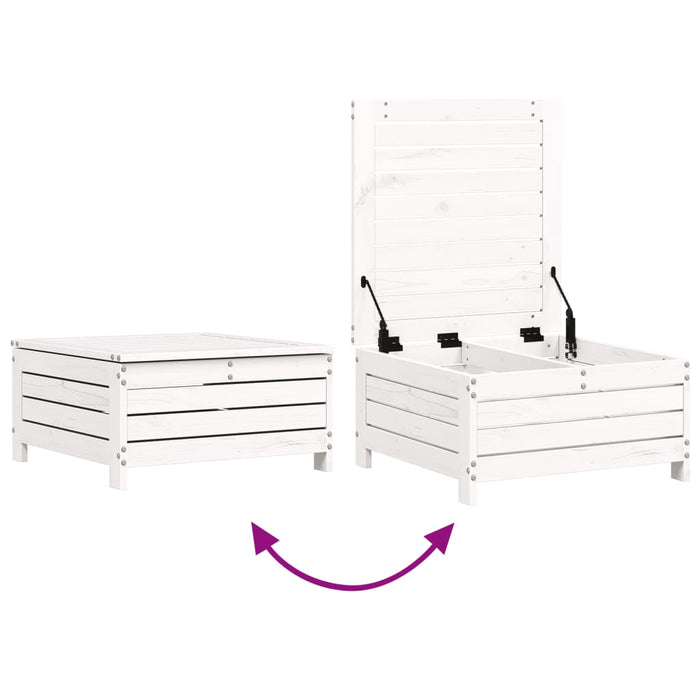 Set Divani da Giardino 8 pz in Legno Massello di Pino Bianco 3250597