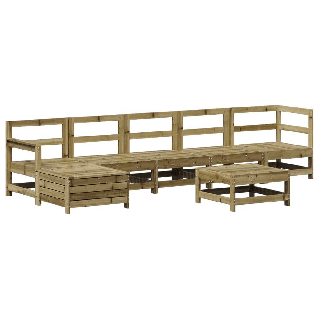 Set Salotto da Giardino 7 pz in Legno Impregnato di Pino 3250619