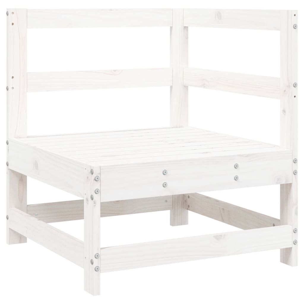 Set Divani da Giardino 10 pz in Legno Massello di Pino Bianco 3250661