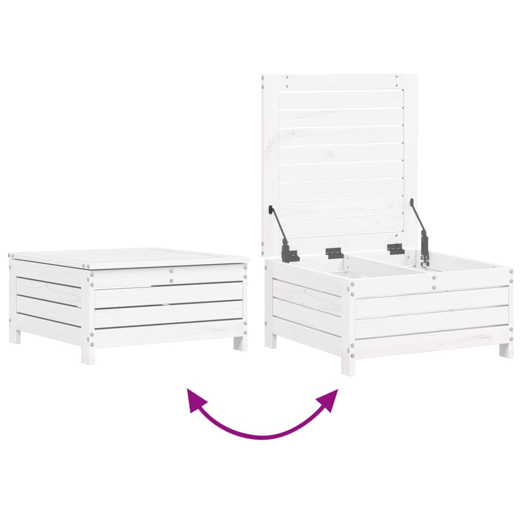 Set Divani da Giardino 10 pz in Legno Massello di Pino Bianco 3250661