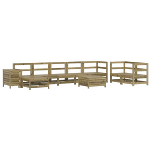 Set Divani da Giardino 10 pz in Legno Impregnato di Pino 3250663